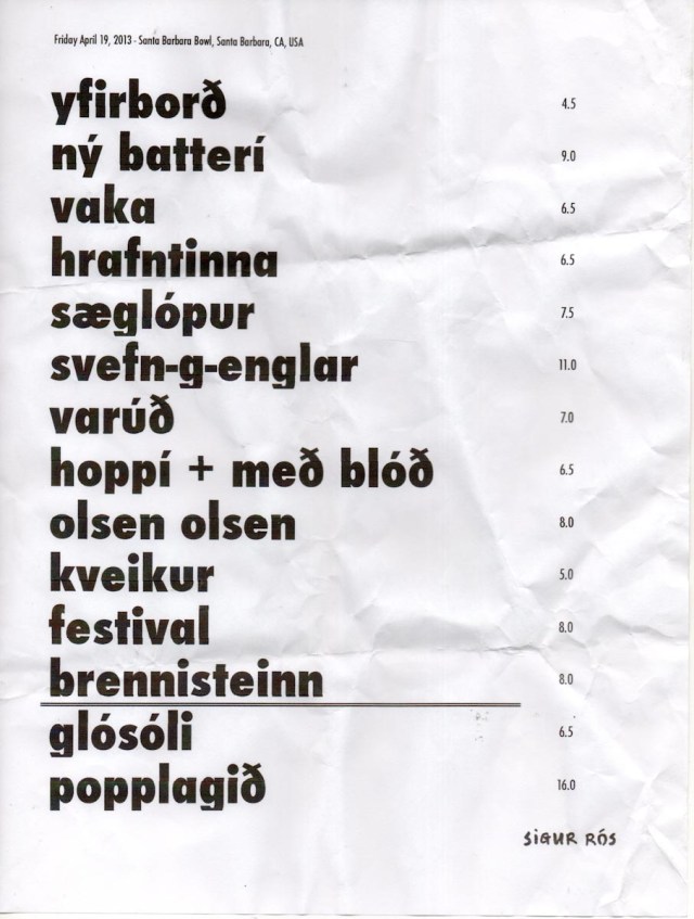 Setlist