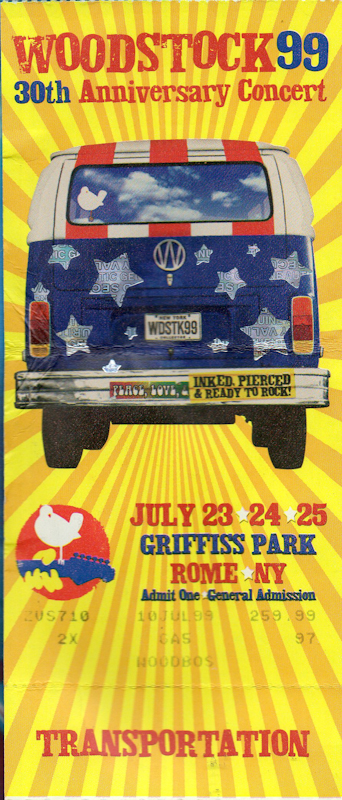 Woodstock '99 ticket